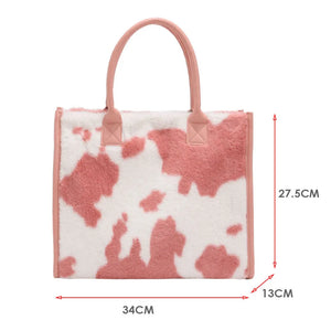 Leopard Print PU Leather Handbag, Small Women Top-Handle Bag