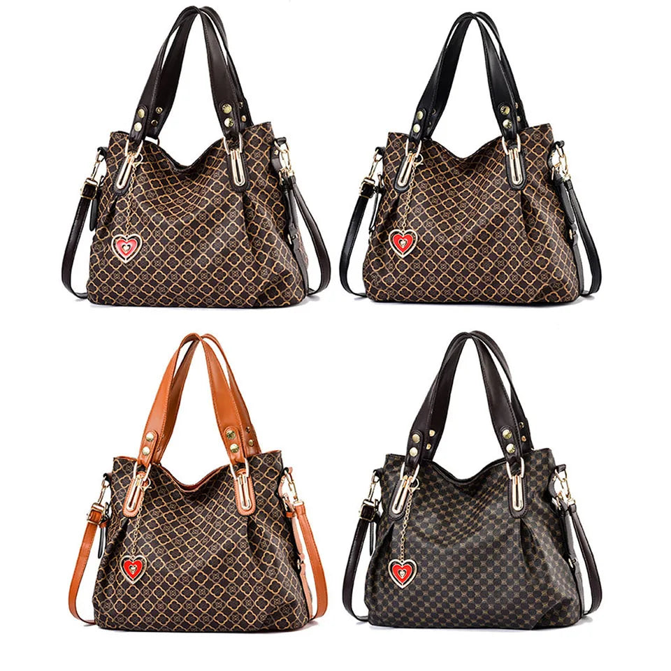 Women's Top Handle Bag Vintage Leather Shoulder Crossbody Tote