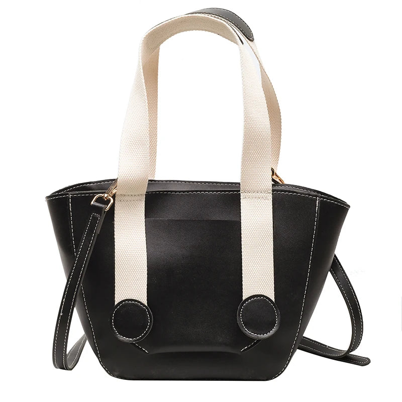 Women's Solid Shoulder Bag Top Handle Tote Handbag PU Leather Travel Messenger