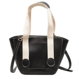 Women's Solid Shoulder Bag Top Handle Tote Handbag PU Leather Travel Messenger