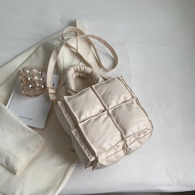 Small Leather Top Handle Tote Bag for Women - Winter Trends