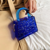 Small Transparent Top Handle Bag for Women
