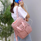 USB Charging Women Backpack Large Capacity Casual Travel Rucksack 14 inch Laptop