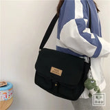 Canvas Diagonal Crossbody Bag Women Shoulder Bag Schoolbag