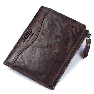 Top Cow Leather Men's Wallet with Passport Photo Holder