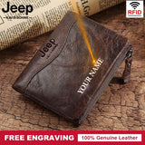 Top Cow Leather Men's Wallet with Passport Photo Holder