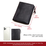 Top Cow Leather Men's Wallet with Passport Photo Holder