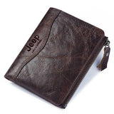 Top Cow Leather Men's Wallet with Passport Photo Holder