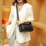 Real Cowhide Women's Casual Bag Girls Messenger Bag Small Shoulder Bag