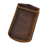 Thick Real Leather Vintage Smart Car Remote Key Flip Case Holder For Men