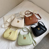 Half Moon Crossbody Bag PU Leather Shoulder Sac A Main Bolso