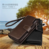PU Leather Long Wallet Multifunction Purse Clutch Zipper Around Wallets