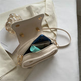Small Square Bag for Women Macaron Purses Shoulder Crossbody Tote