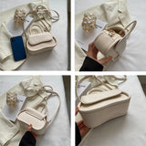 Small Square Bag for Women Macaron Purses Shoulder Crossbody Tote