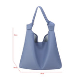 Soft Leather Women Bag Knotted Shoulder Handbag Tote Large Capacity