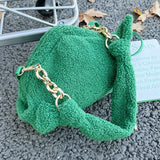 Winter Plush Shoulder Bag Lady Dumpling Bag Purses Handbags Satchels