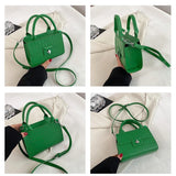Vintage Pu Lattice Crocodile Messenger Shoulder Bags Women