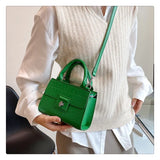 Vintage Pu Lattice Crocodile Messenger Shoulder Bags Women