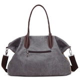 Vintage Canvas Tote Handbag High Women's Travel Shoulder Bag