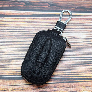 Leather Car Key Holder Female Keys Wallet for Men Cover