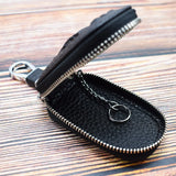 Leather Car Key Holder Female Keys Wallet for Men Cover