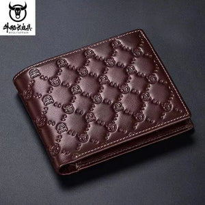 TopFight 100% Leather Men Wallets Wallet Men Clip Cowhide Wallet