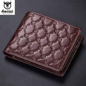 TopFight 100% Leather Men Wallets Wallet Men Clip Cowhide Wallet