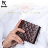 TopFight 100% Leather Men Wallets Wallet Men Clip Cowhide Wallet