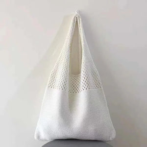 TopFight Knitted Vest Shoulder Bags Big Purses Casual Hollow Woven