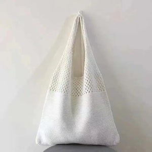 TopFight Knitted Vest Shoulder Bags Big Purses Casual Hollow Woven