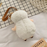 Cartoon Sheep Messenger Bag Plush Doll Student Bag