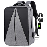 Triangle Splicing Men Backpack Bag 15.6 Inch Laptop High School Bag