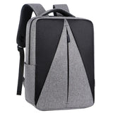 Triangle Splicing Men Backpack Bag 15.6 Inch Laptop High School Bag