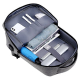 Triangle Splicing Men Backpack Bag 15.6 Inch Laptop High School Bag