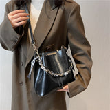 Vintage Crossbody Bag PU Leather Handbags Wide Strap Small Shoulder Bags