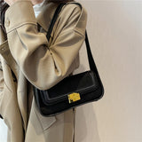 Retro Nubuck Shoulder Bag with Wide Strap for Women Winter Female Purse