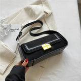 Retro Nubuck Shoulder Bag with Wide Strap for Women Winter Female Purse