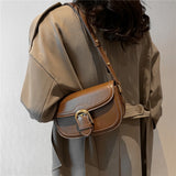 Semicircle Saddle Small Shoulder Bags For Women Crossbody Bag
