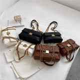 Trendy Chain Crossbody Bag Large Capacity Flap Handbag