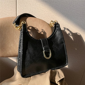 Women's PU Leather Shoulder Bags Totes Chain Top Handle Handbags