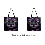 Eco Friendly Animal Print Shoulder Bag High Capacity Women's Tote