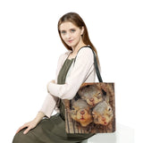 Eco Friendly Animal Print Shoulder Bag High Capacity Women's Tote
