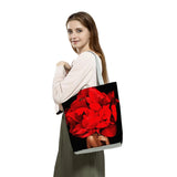 Floral Feathers Woman Abstract Painting Shoulder Bag