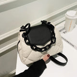 Winter Shoulder Bag Quilted Handbag Chain Crossbody