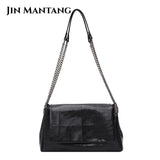 Tote Bag Women PU Leather High Capacity Chain Shoulder Crossbody Bag
