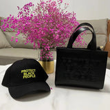 Women's Tote Bag & Hat Set - Crossbody Purse & Handbag Combo
