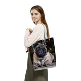Dog Print Tote Bag for School Teacher Gift
