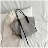 Casual Nylon Tote Bag with Zipper Closure