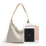 Canvas Tote Bag Lightweight Shoulder Bags Solid Color Handbag