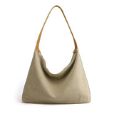 Canvas Tote Bag Lightweight Shoulder Bags Solid Color Handbag